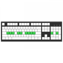 Max Keyboard Row 2, Size 1x1 Cherry MX Keycap.
