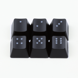 Max Keyboard R4 / E profile row 1x1 Cherry MX "Dice" Custom Backlight Keycap Set