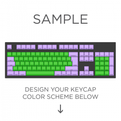 Max Keyboard ISO Layout Custom Color Cherry MX Full Replacement Keycap Set (Front Side Print)