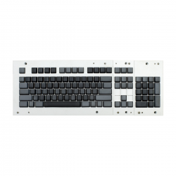 MAX ANSI Bi-Color Black/Gray PBT 104-key Cherry MX Keycap Set with 6.0x spacebar bottom row