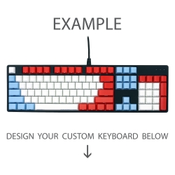 AN EXAMPLE: Max Keyboard Nighthawk Z Custom Color Mechanical Keyboard with Side Print