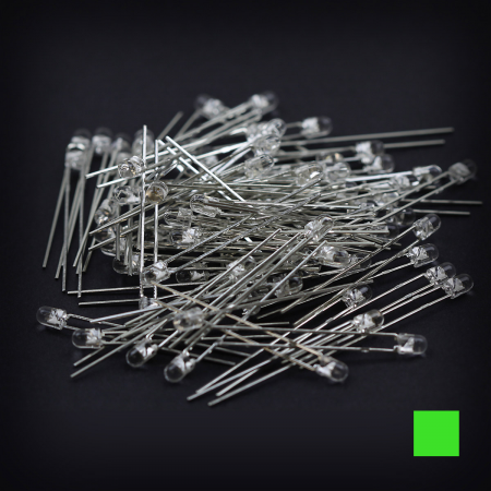 Max Keyboard Green 3mm Flangeless Replacement LED for Backlit Mechanical Keyboard (110 pcs)