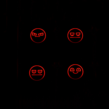 Max Keyboard R4 / B profile row 1x1 Cherry MX "Unamused face" Custom Backlight Keycap Set