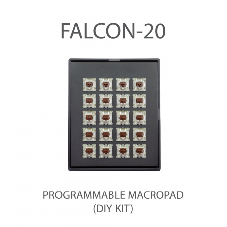 MAX FALCON-20 RGB Programmable mini macropad mechanical keyboard (DIY KIT)