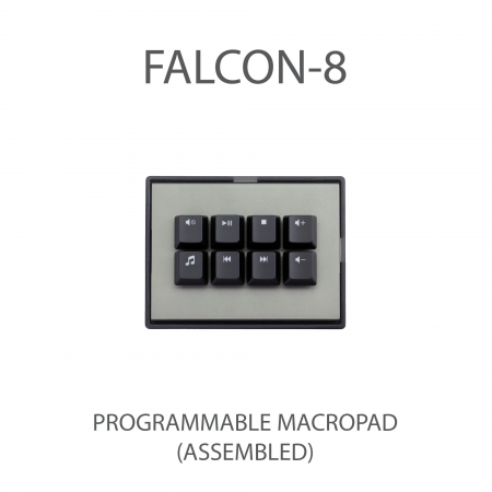 MAX FALCON-8 RGB Programmable mini macropad mechanical keyboard (With Media Pack Backlit Keycap)