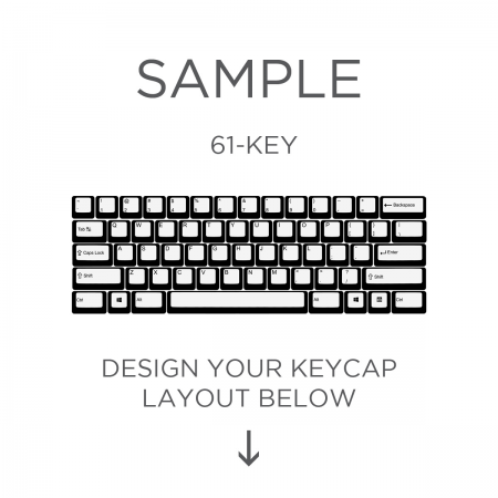 AN EXAMPLE: MAX Keyboard ANSI Custom White Translucent Top Print Backlight Keycap Set (60%)