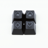 Max Keyboard R4 / B profile row 1x1 Cherry MX Poker "Cards Symbols" Custom Backlight Keycap Set