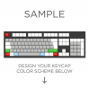 Max Keyboard ISO 105-Key Layout Custom Color Cherry MX Full Replacement Keycap Set (Blank)