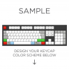 Max Keyboard ISO 105-key Layout Custom Color Cherry MX Full Replacement Keycap Set (Top Print)