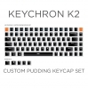 Keychron K2 Custom Black Pudding Keycap Set