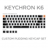 Keychron K6 Custom Black Pudding Keycap Set