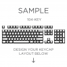 MAX Keyboard ANSI Custom White Translucent Top Print Backlight Keycap Set